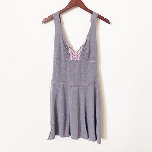 Free People Raw Seam Boho Mixed Media Sundress, XS